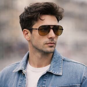 Vintage Marcolin Aviator Sunglasses Frames Mod 900 F5 Italy 54-15